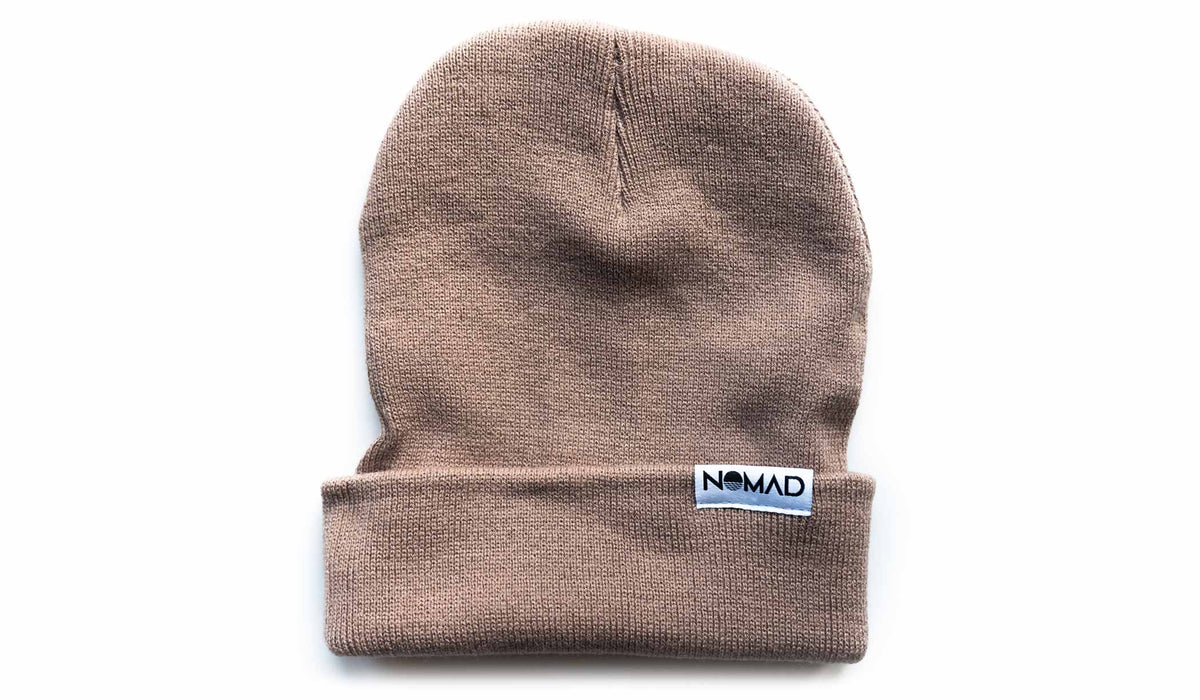 Light Brown Unisex Recycled Cotton Beanie
