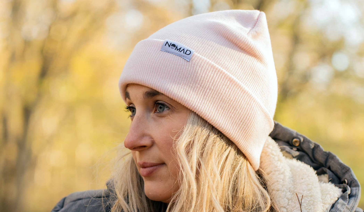 Rose Pink Unisex Recycled Cotton Beanie